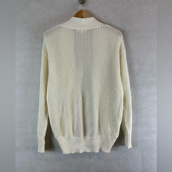 Honey punch M beige sweater open front cardigan - Picture 2 of 5